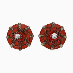 Ceramic Wall Sconces from Hustadt Leuchten, 1970s, Set of 2