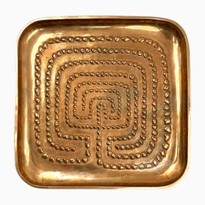 Modern Brass Tray from Atelier Ventrella, Italy, 1980s
