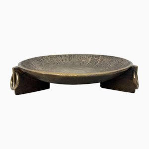 Große brutalistische Bronzeschale, 1970er