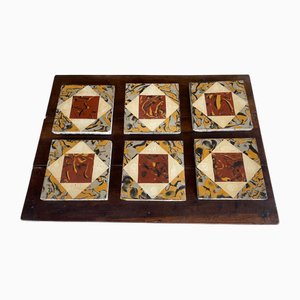 Piastrelle vintage, Francia, anni '30-'40, set di 6