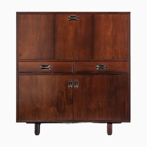 Mobile bar in palissandro con dettagli in metallo di Stildomus, Italia, anni '60