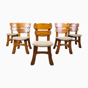 Chaises de Salle à Manger Brutalistes, 1960s, Set de 5