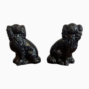 Chiens du Staffordshire Victorien Antique, 1860s, Set de 2