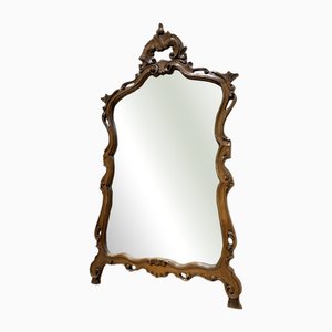 Miroir Style Rococo en Bois Sculpté, 1960s