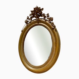 Louis XVI Style Wall Mirror in Gilded Wood, Late 19th Century