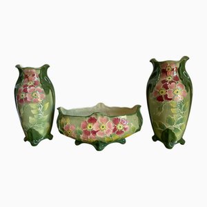 Art Nouveau Fireplace Surround from Saint Clément, 1910s, Set of 3