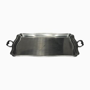 Silver Stainless Steel Serving Tray by Guy Degrenne, 1980s