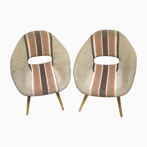 Mid-Century Armchairs attributed to Miroslav Navratil, 1950s, Set of 2