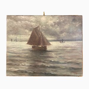 G. Mornay, Le Gréement, 1904, Huile sur Toile
