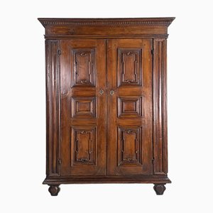 Armoire Baroque Antique en Bois avec Portes, 1700s