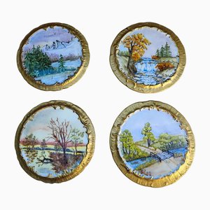 Four Seasons Pictures aus Porzellan, 1981-1983, 4 . Set