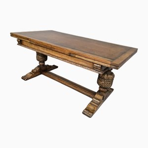 Farmhouse Refectory Dining Table in Oak, 1920s