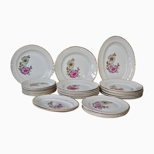Vintage Dinnerware Service from Moulin des Loups, Orchies, France, Set of 31
