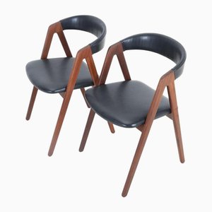Danish Teak Chairs, 1960s, Set of 2