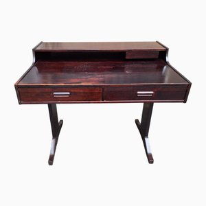 Vintage Schreibtisch aus dunklem Holz, 1960er