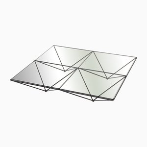Table Basse Alanda en Fer Noir par Paolo Piva pour B&B Italia, 1980s