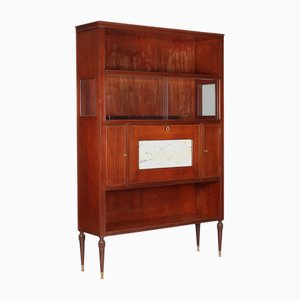 Vintage Display Cabinet in Mahogany Veneer, 1950s-1960s
