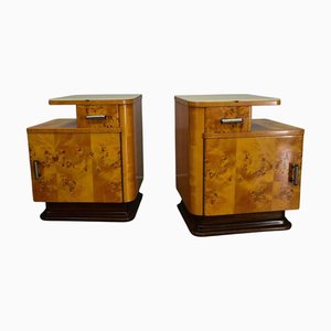 Bedside Tables by Jindrich Halabala, Czechoslovakia, 1940s, Set of 2