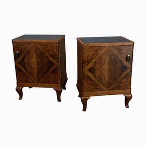 Art Deco Bedside Tables, Czechoslovakia, Set of 2