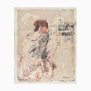 Franco Marzilli, Ballerina, Oil Painting, 1970s