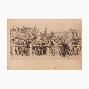 Adolphe Lalauze, Here They Come Derby Day, Etching, 1878