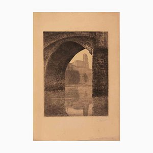 Jean-Charles Renaud, Archway, Etching, Early 20th Century