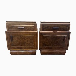 Art Deco Bedside Tables, Set of 2