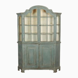 Niederländischer Glasschrank aus Kiefernholz