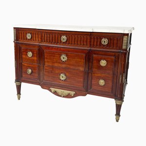 Louis XVI Chest of Drawers in Mahogany Veneer