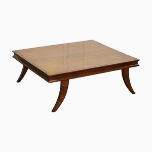 Table Basse Art Déco en Chêne Doré