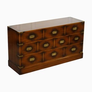 Vintage Military Campaign Brass Sideboard from Jansen of London