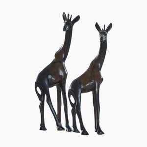 Giraffes in Coromandel Wood, 1930s, Set of 2