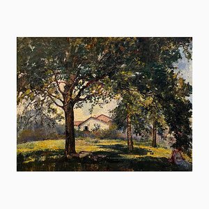 Laure Bruni, Beneath the Tree's Shade, Oil on Canvas