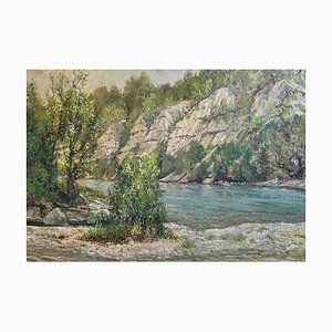 Leopold Robert, Riverbank, Huile sur Bois