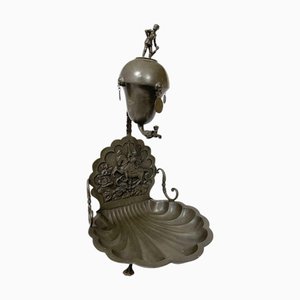 Pewter Fountain with Scene of Saint George and the Dragon