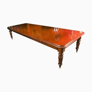 Antique Victorian Flame Mahogany Extending Dining Table, 1800s