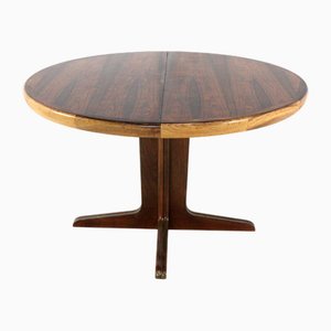 Round Rosewood Timring Extendable Dining Table