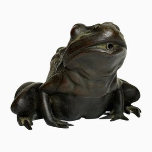Frosch-Brunnen-Tülle aus Bronze im Stil von Romanelli, Anfang 20. Jh.