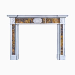 Irish Georgian Statuary and Siena Marble Fireplace Mantel, Late 18th Century