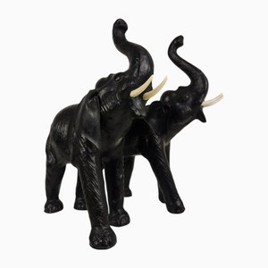 Mid-Century Elephant in Leather
