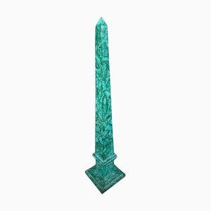 Large Italian Malachite Obelisk, 1970s