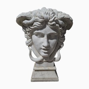 Carrara Marble Sculpture of Medusas Head, Italy, 2000