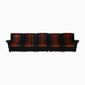 Mid-Century Modular Fabric Sofa, 1970s, Set of 5
