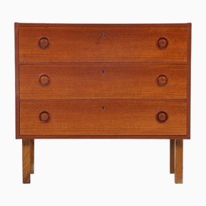 Cassettiera Mid-Century vintage in teak, anni '60