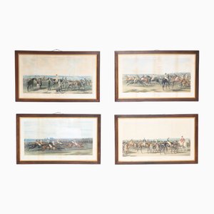 Scene di corse, stampe, 1856, set di 4