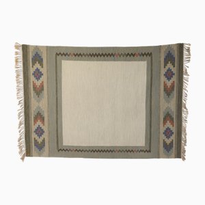 Kilim sueco Mid-Century grande, años 60