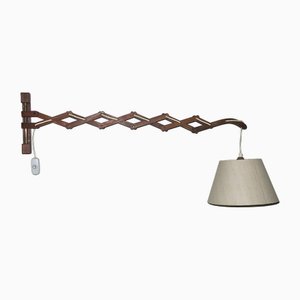 Danish Articulated Wall Light in Teak by Erik Hansen, 1960s