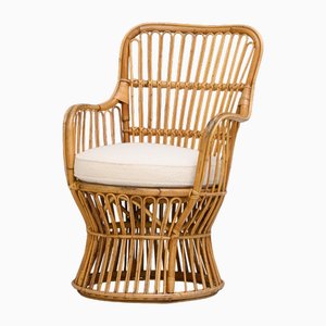 Mid-Century Cane Armchair, 1960s