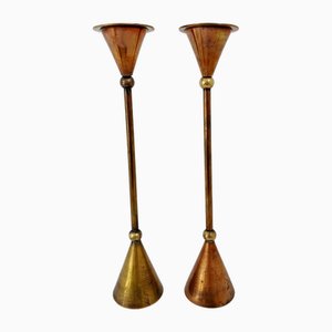 Französischer Vintage Kerzenhalter, 1980er, 2er Set