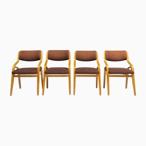 Chaises par Ludvík Volák pour Dřevopodnik Holešov, Czechoslovakia, 1970s, Set de 4